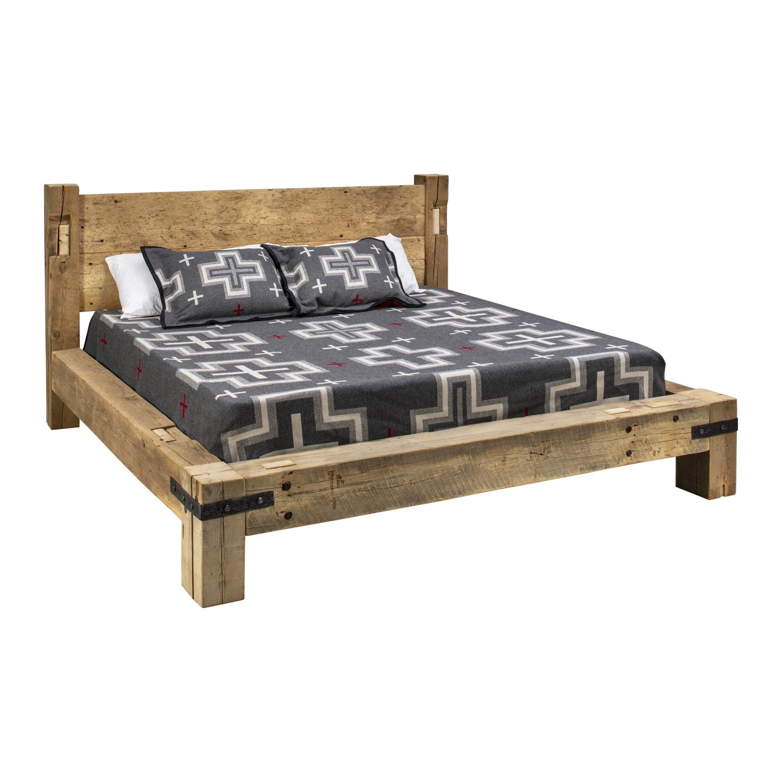 SBG Wyoming Queen Beam Bed 1640-U - Mountain Comfort Furnishings